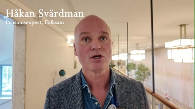 Håkan Svärdman på Folksam beskriver det svenska pensionssystemet